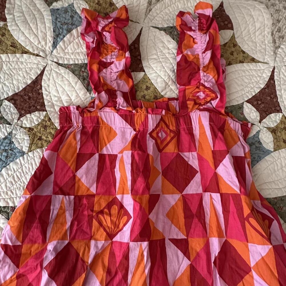 PRINTFRESH SERENITY DRESS IN UNDERWATER MOSAIC - PINK CRUSH COTTON MAXI DRESS - Picture 7 of 7